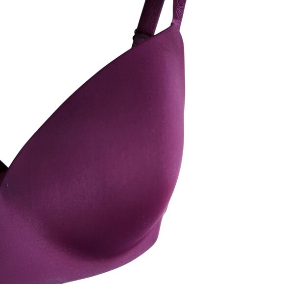 Victoria's Secret Bra 32DD 32E Purple Plum Women's TShirt Lightly Lined Wireless - Picture 3 of 11
